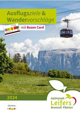 Cover Ausflugsziele und Wandervorschläge mit Bozen Card